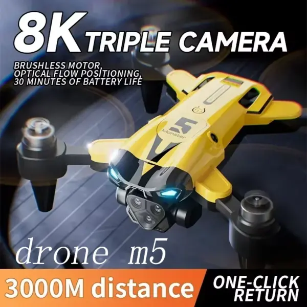 M5 Drone 8K HD Dual Camera Quadcopter