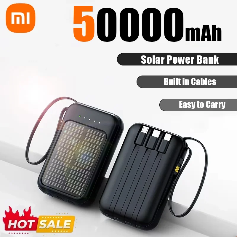 Xiaomi 50000mAh Solar Power Bank with Cables 1 Xiaomi 50000mAh Solar Power Bank with Cables