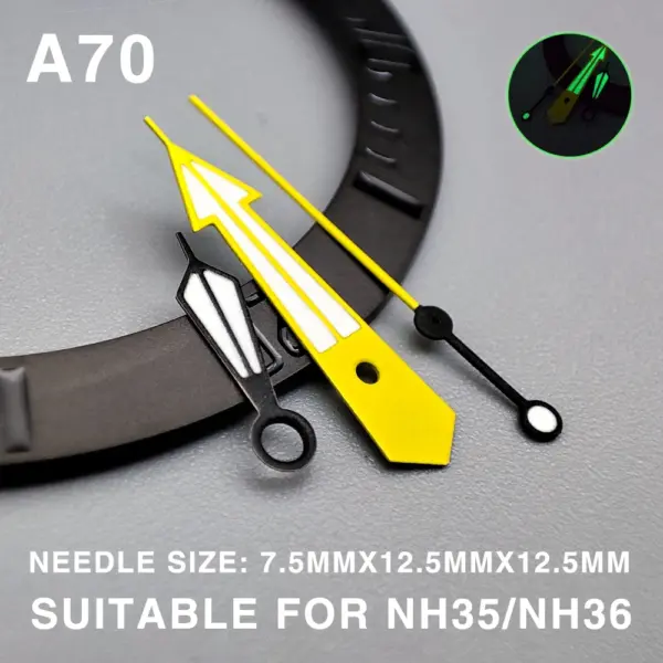 Green Luminous Watch Hands for NH35/36 Movement - Image 4