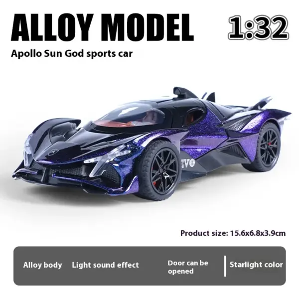 1:32 Scale Apollo EVO Alloy Model Car - Image 8