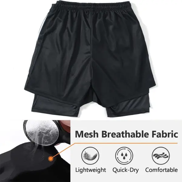 Men's 3D Printed 2-in-1 Gym Shorts - Image 3