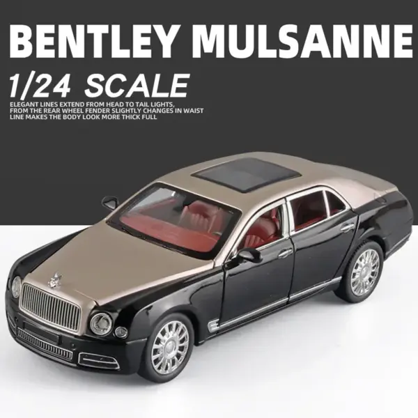 1:24 Scale Bentley Mulsanne Diecast Model Car - Image 4