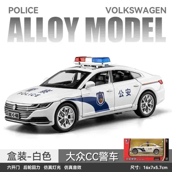 1:32 Volkswagen CC Police Diecast Model Car - Image 9