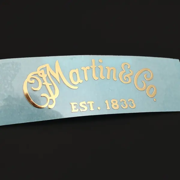 Custom Gold Metal Decal Sticker for Guitars - Image 2