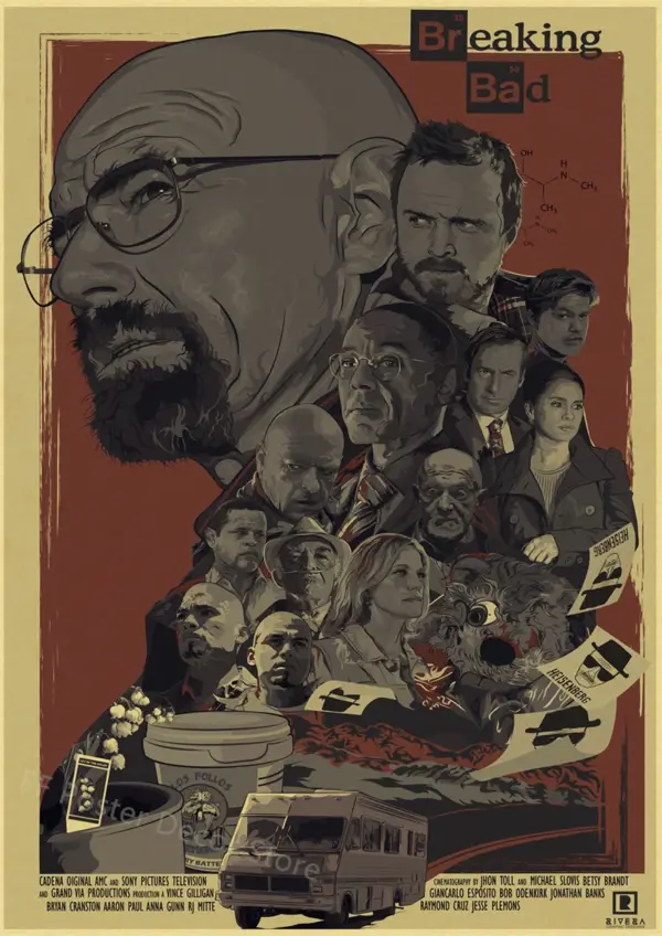 Breaking Bad Retro Canvas Wall Art Poster - Image 43