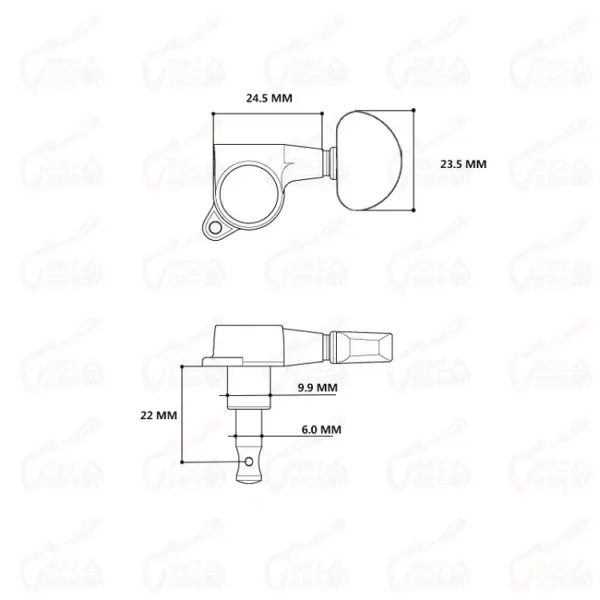 Professional 6 Peg Tuners for Electric Guitars - Image 4