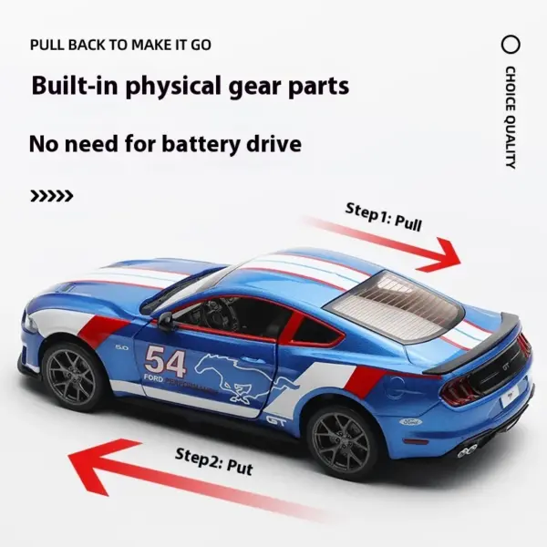 1:34 Scale Alloy Mustang GT 2018 Model Car - Image 4