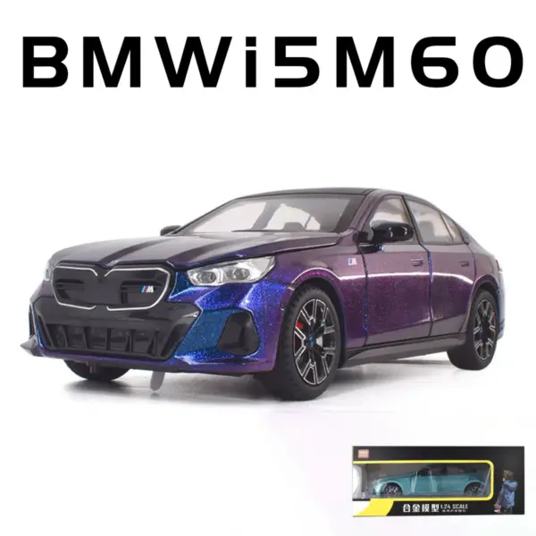 1:24 BMW I5 M60 Diecast Alloy Model Car - Image 8