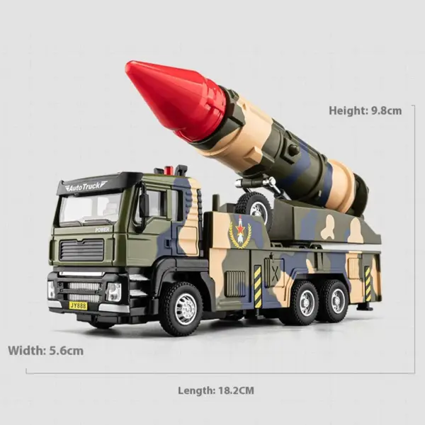 18cm Alloy Missile Launcher Toy Model - Image 3