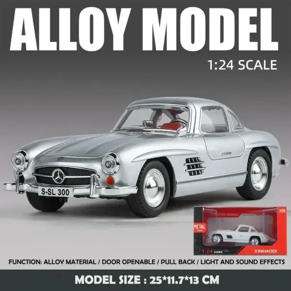 1:24 Diecast Mercedes-Benz 300SL Model Car - Image 11