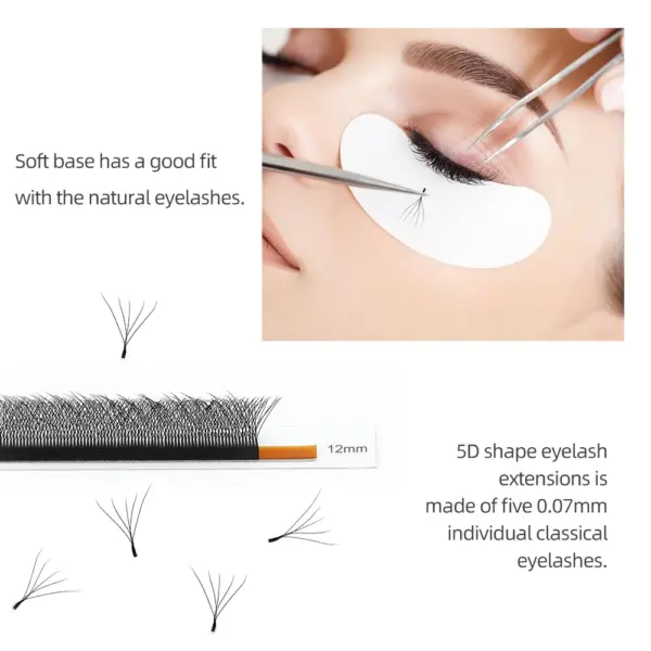 5D W Shape Mega Volume Eyelash Extensions - Image 4