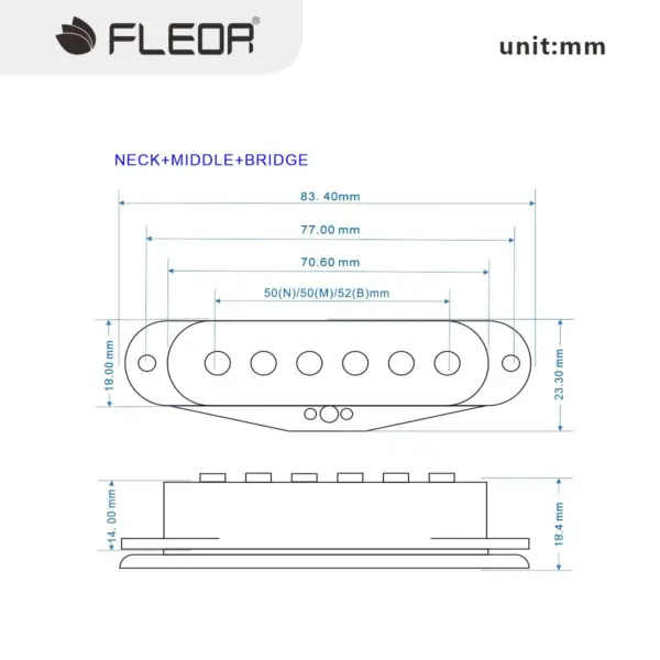 Alnico 5 3pcs Electric Guitar Pickup Set - Image 6