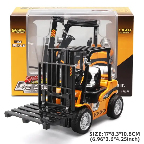 1:24 Scale Alloy Forklift and Crane Toy Model