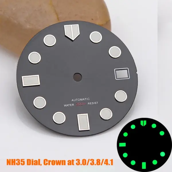 28.5mm Green Luminous Watch Dial for NH35 NH36 - Image 11