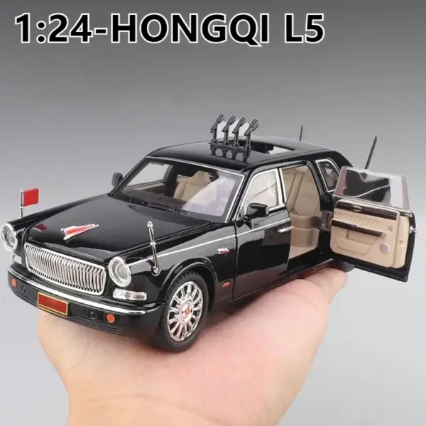 1:24 Alloy HONGQI L5 Model Car with Sound