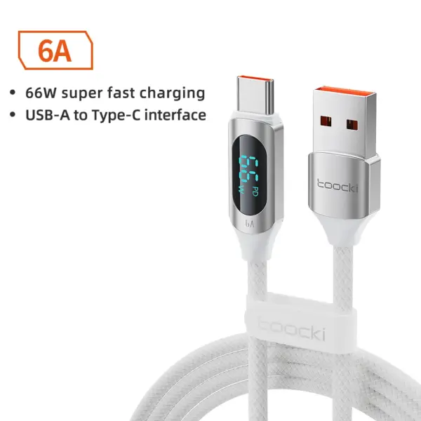 Toocki 100W Type-C Charging Cable 1m with LED - Image 13