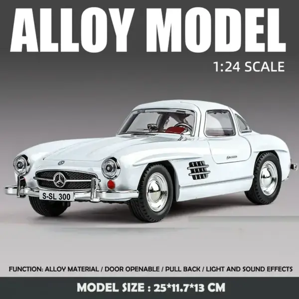 1:24 Diecast Mercedes-Benz 300SL Model Car - Image 10