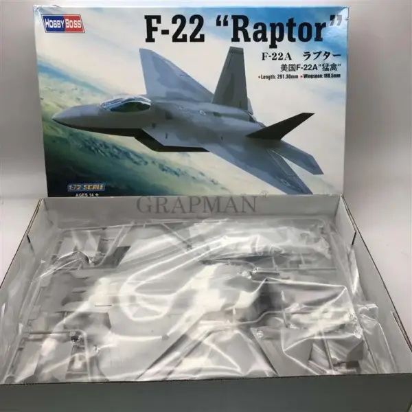 1/72 F-22A Raptor Model Airplane Kit - Image 2