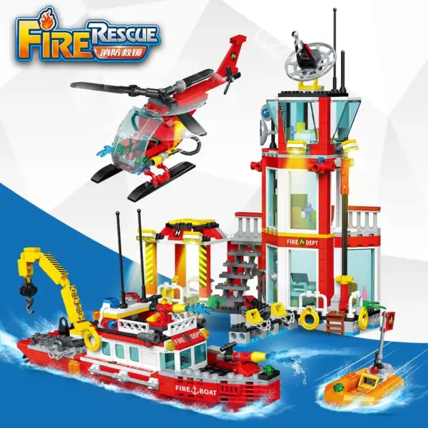 City Fire Station Building Blocks Set 779pcs