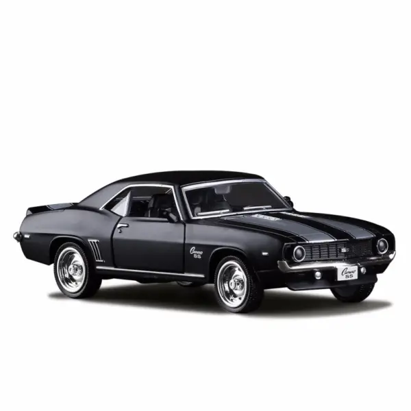 1:36 Vintage Black Camaro SS Diecast Model Car - Image 11