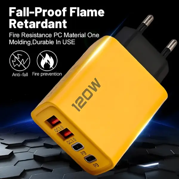 120W Fast Charging USB Wall Charger Adapter - Image 3