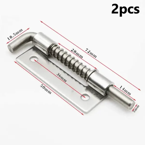 2 Pcs Stainless Steel Door Lock Latch Set - Image 3