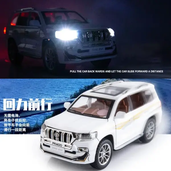 1:24 Alloy Toyota Land Cruiser Prado Model Car - Image 5