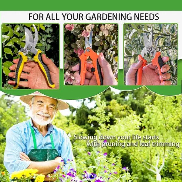 3pcs Stainless Steel Garden Pruning Shears - Image 6
