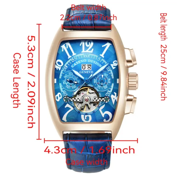 Tonneau Case Mechanical Tourbillon Wristwatch - Image 2