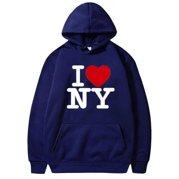 I Love NY Printed Hoodies for Men and Women