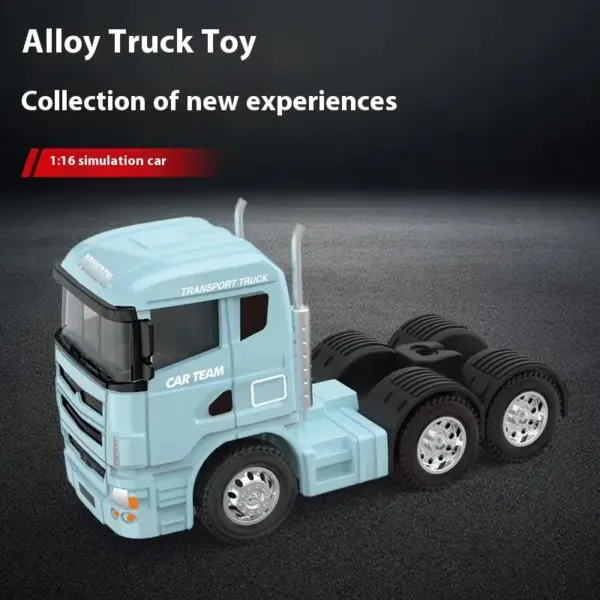 Miniature Dual-Deck Alloy Transport Truck Model - Image 3