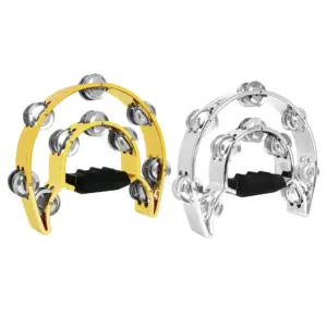 10-inch Metal Bell Tambourine for Performances