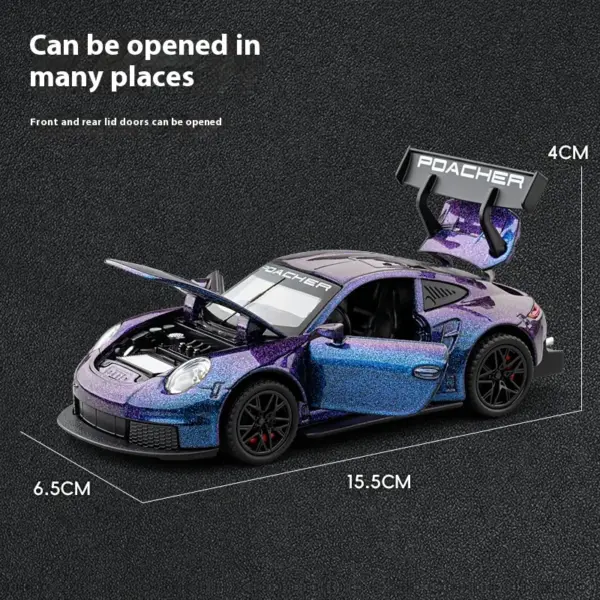 1:32 Scale Diecast GT3 RS Model Car - Image 2