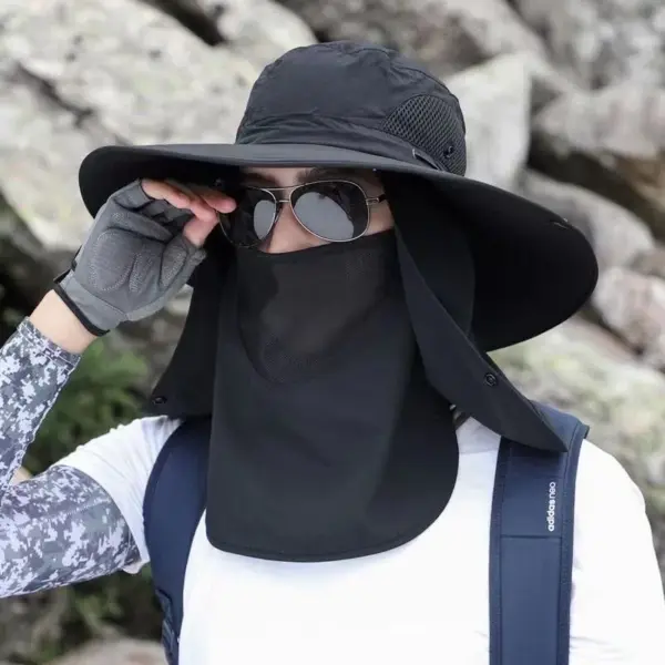 Men's Breathable Sun Protection Bucket Hat - Image 5