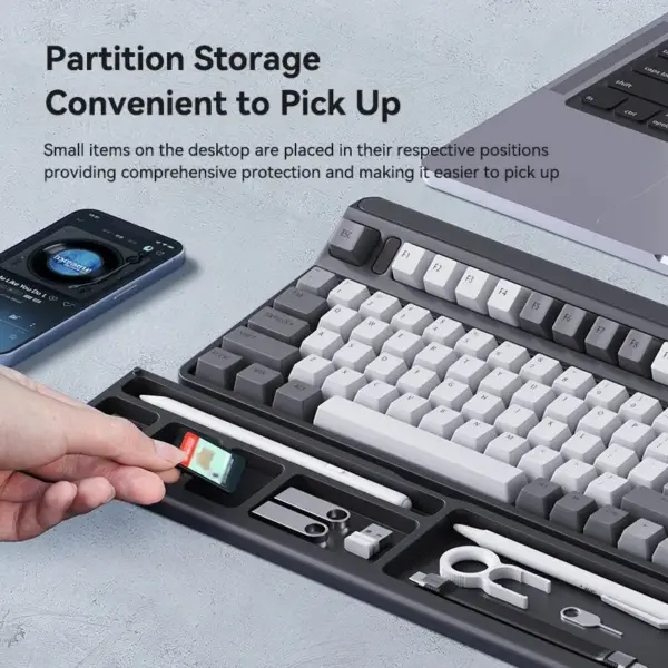 Ergonomic Keyboard Wrist Rest Pad with Storage - Image 2