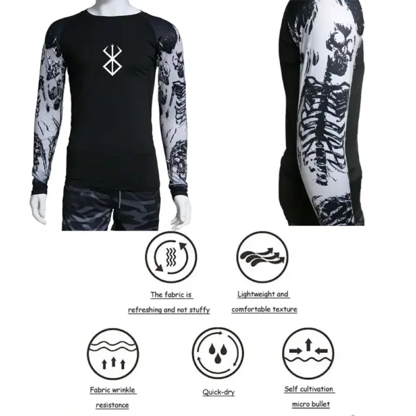 Men's 3D Printed Long Sleeve Compression Shirt - Image 6
