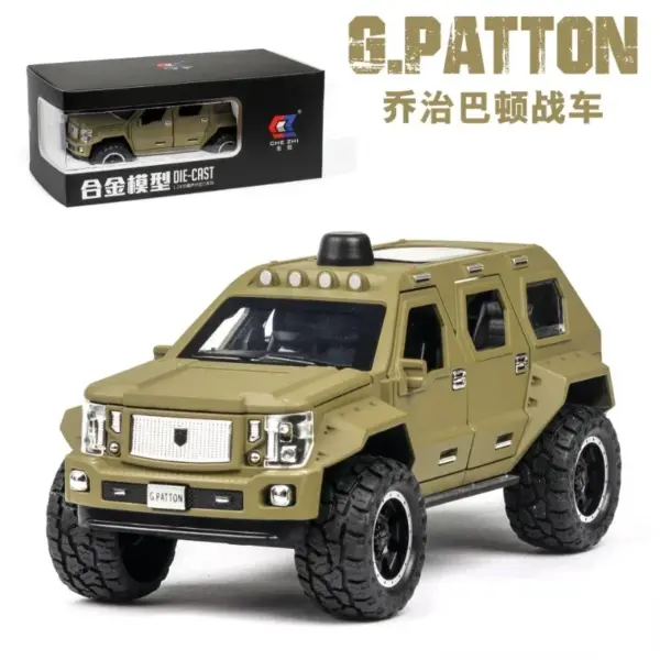 1:24 G.PATTON Alloy Die Cast Pull Back Car - Image 11