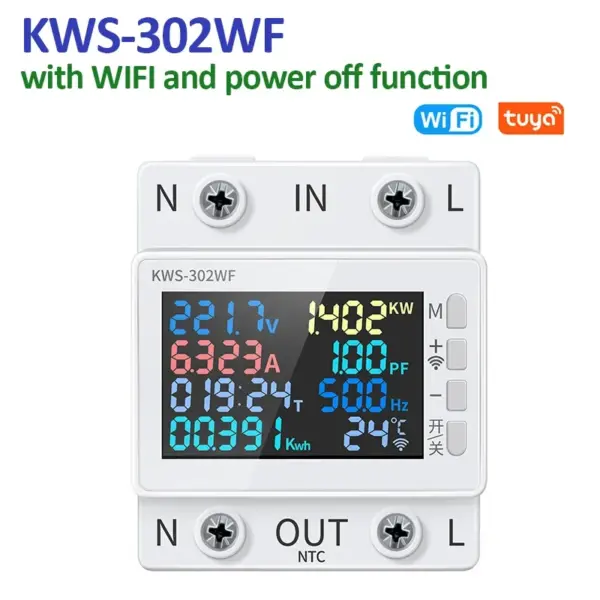 8-in-1 Digital Power Meter 170-270V/63A - Image 9