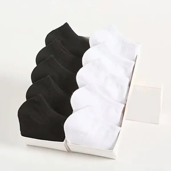 5 Pairs Low Cut Breathable Boat Socks - Image 7