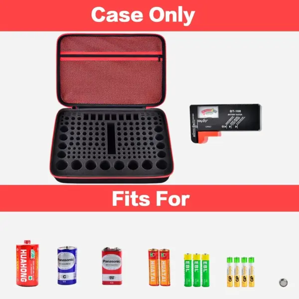 Battery Organizer Case with Tester for 162+ Types - Image 2