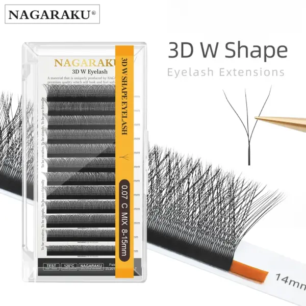 NAGARAKU 3D W Shape Natural False Eyelashes