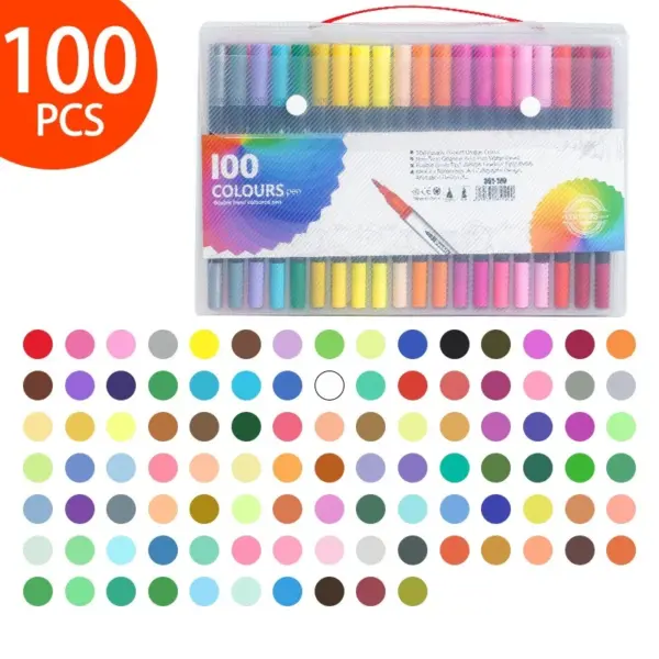 120 Color Dual Tip Brush Pen Set - Image 11