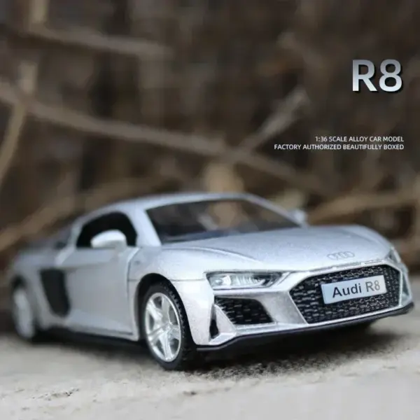 1:36 Audi R8 Diecast Alloy Car Model - Image 4