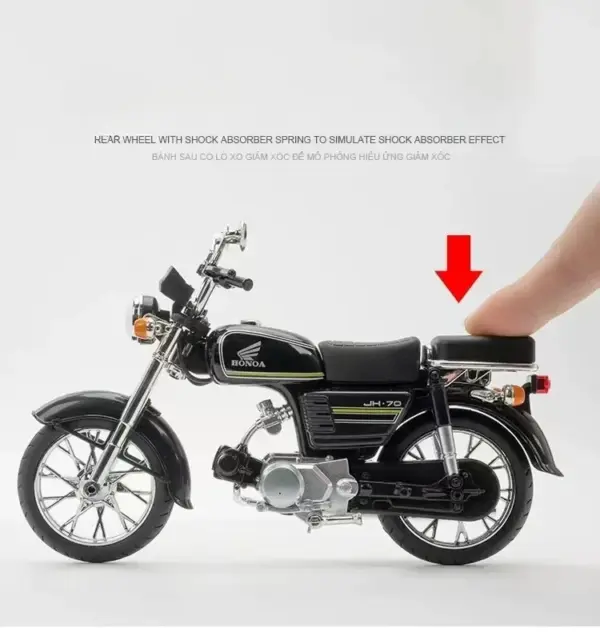 1:12 Honda JiaLing JH70 Diecast Motorcycle Model - Image 2