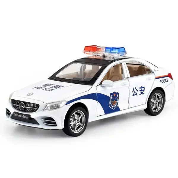 1:32 Mercedes-Benz C260 Police Diecast Model - Image 6