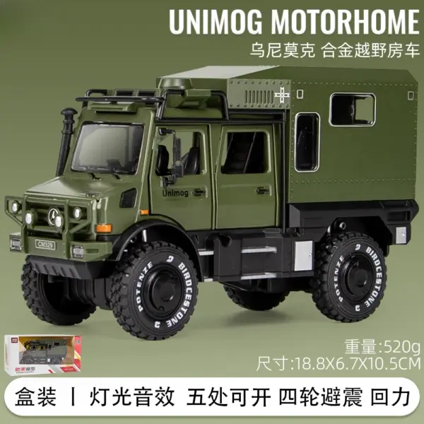 1:28 Mercedes-Benz UNIMOG Diecast Model Car - Image 10