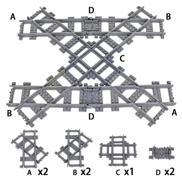 Flexible Building Block Train Tracks Set - Image 54