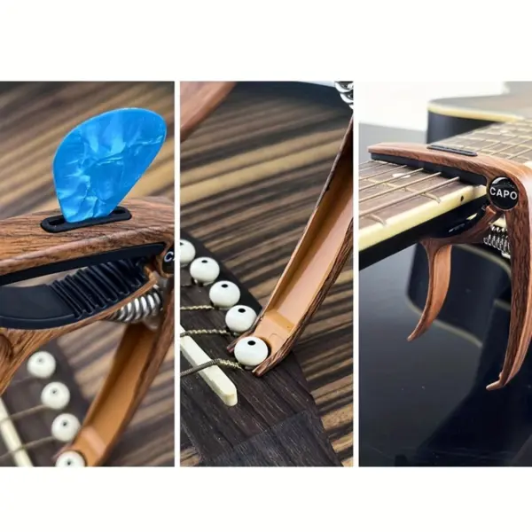 3 in 1 Zinc Alloy Guitar Capo and Plectrum - Image 5