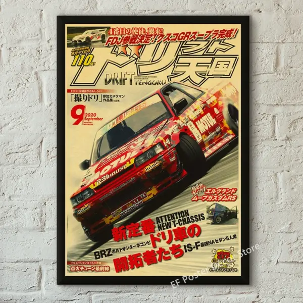 Vintage Motorsport GTR Cars Kraft Paper Poster - Image 15