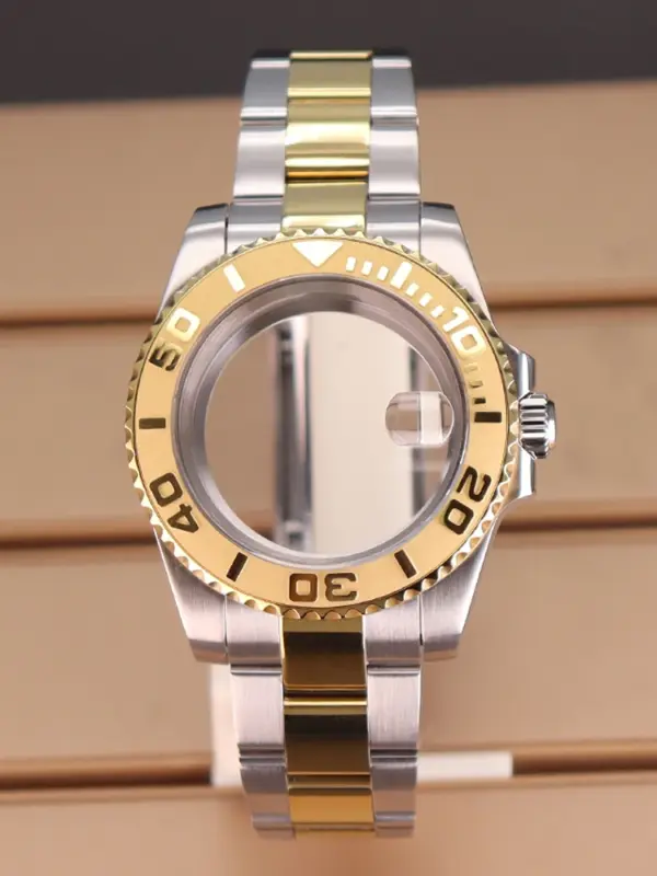 40mm Silver Gold Watch Case for Seiko Movements - Image 10